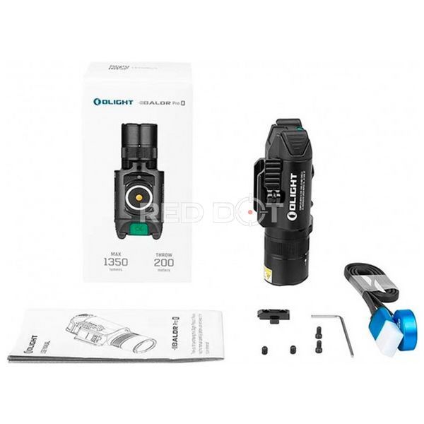 Фонарь с ЛЦВ Olight Baldr Pro Green Laser Black 02023 фото