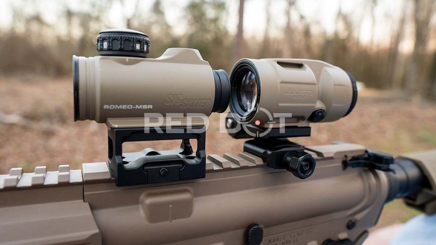 Коліматор та збільшувач Sig Sauer Combo Romeo MSR 2 MOA + Juliet3 Micro3x FDE 00226 фото
