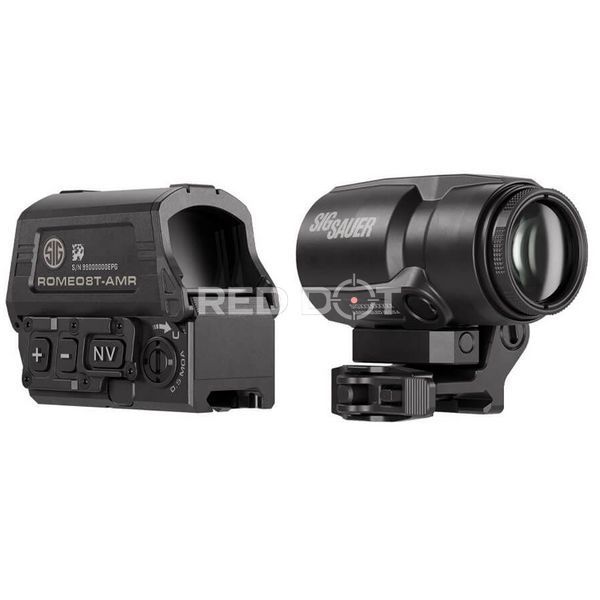 Коллиматорный прицел SIG OPTICS ROMEO8T-AMR 1x40 и магнифер JULIET3T-AMR 3x22 мм 00225 фото