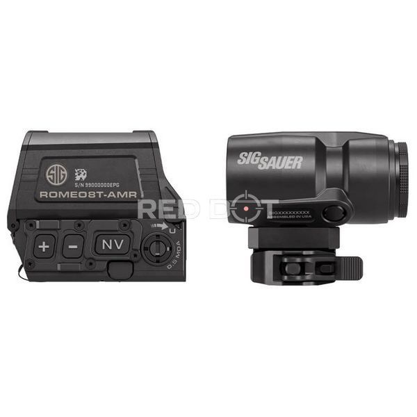 Коллиматорный прицел SIG OPTICS ROMEO8T-AMR 1x40 и магнифер JULIET3T-AMR 3x22 мм 00225 фото