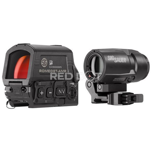 Коллиматорный прицел SIG OPTICS ROMEO8T-AMR 1x40 и магнифер JULIET3T-AMR 3x22 мм 00225 фото