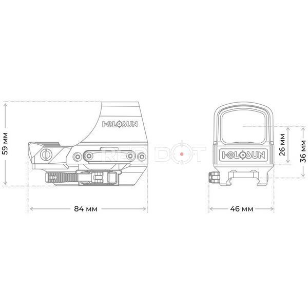 Коліматорний приціл HOLOSUN HS510C-FDE 00135 фото