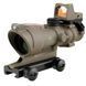 Комплект приціл TRIJICON ACOG 4x32 BAC і RMR 3.25 МОА FDE 11033 фото 4