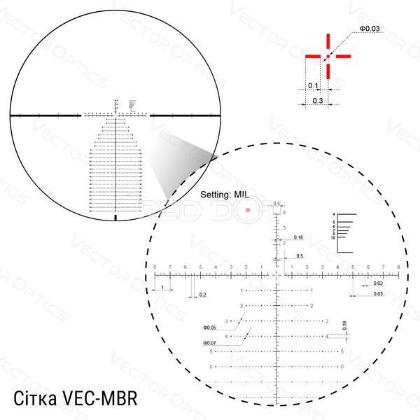 Оптический прицел VECTOR OPTICS Continental 5-30x56 VEC-MBR IR 10097 фото